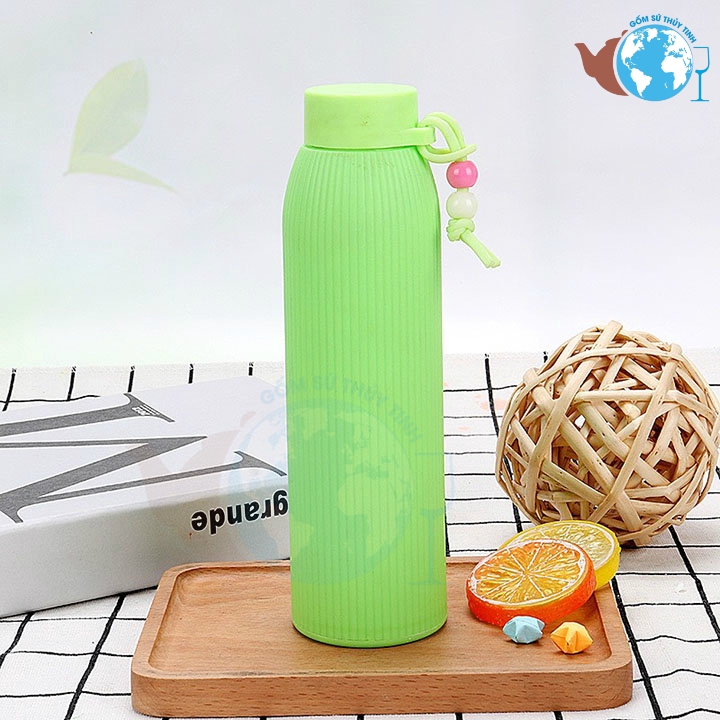 BGN01 Bình nước thủy tinh giữ nhiệt 420ml vỏ bọc | WebRaoVat - webraovat.net.vn