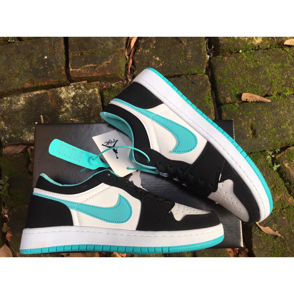 Giày jordan xanh ngọc thấp cổ , giày jd xanh ngọc cổ thấp hàng cao cấp full box bill - Zozo Official