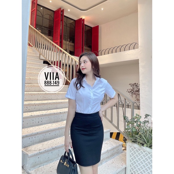 Sơ mi Ngắn tay chiết eo ZRA AN888 VIIA DESIGN