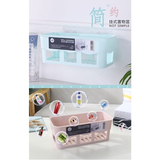 Kệ để đồ dùng đa năng phòng tắm.Kệ chữ nhật hút chân không/ dán tường siêu dính Việt Nhật