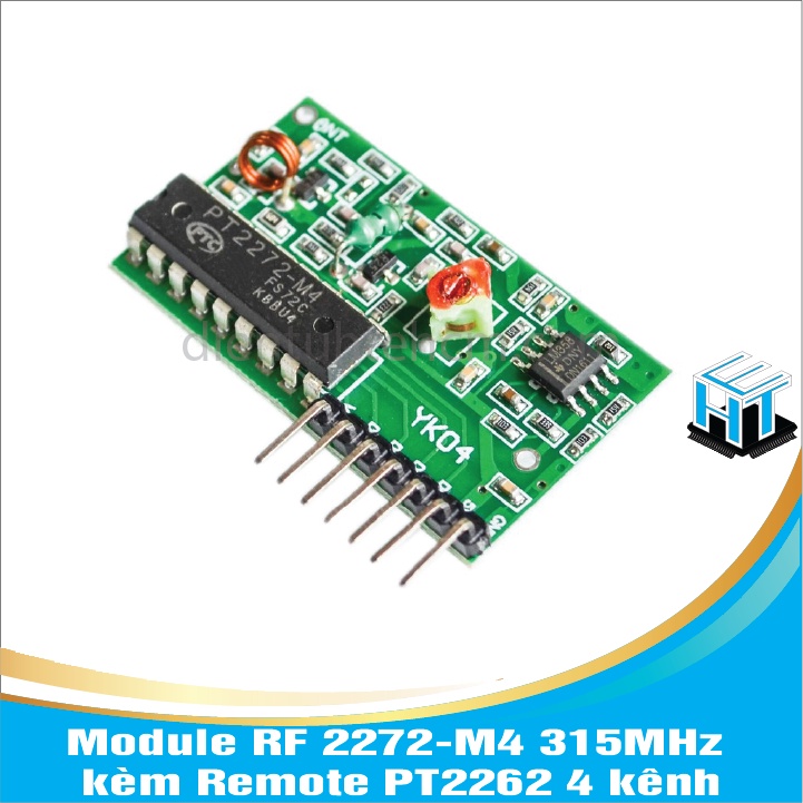 Module RF 2272-M4 kèm Remote PT2262 4 kênh