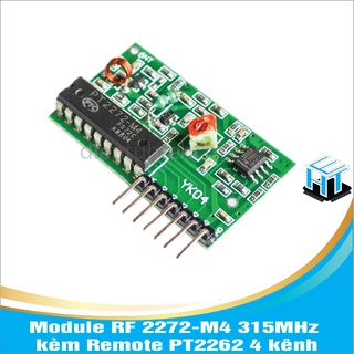 Module RF 2272-M4 kèm Remote PT2262 4 kênh