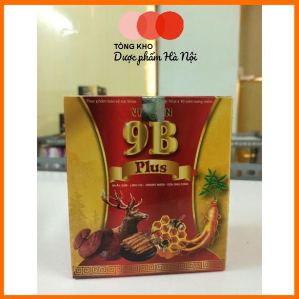 Vitamin 9B plus hộp 100 viên nang mềm giúp tăng cường sức đề kháng, giúp ăn ngủ ngon mẫu mới 2022 V3