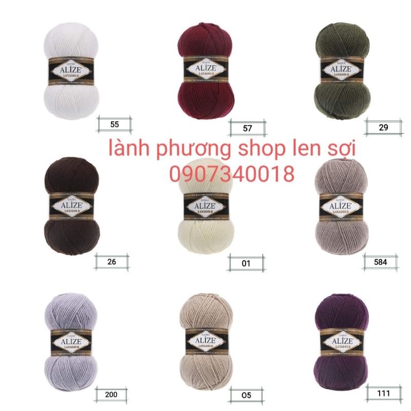 Len Alize Lanagold 100gr Thổ Nhĩ Kỳ
