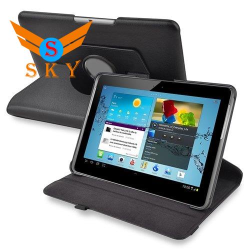 Bao da máy tính bảng màu đen xoay 360 độ cho Samsung Galaxy Tab 2 P5100/P5110 10.1 inch