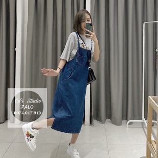 Váy yếm jean 2 dây - ẢNH TỰ CHỤP