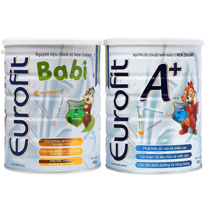 [CHÍNH HÃNG] Sữa Eurofit A+ Eurofit Babi 900g DATE MỚI NHẤT 2023