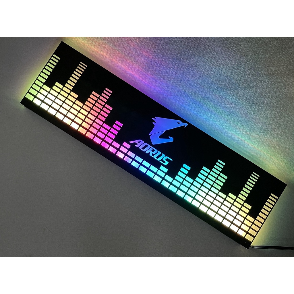 Cover Che Nguồn Máy Tính Led RGB Đồng Bộ Hub Coolmoon Và Mainboard  - Họa Tiết Sóng Nhạc và Logo Các Hãng