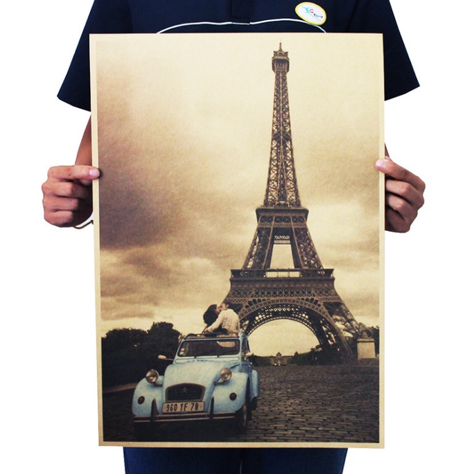 Tranh treo tường trang trí hình tháp Eiffel