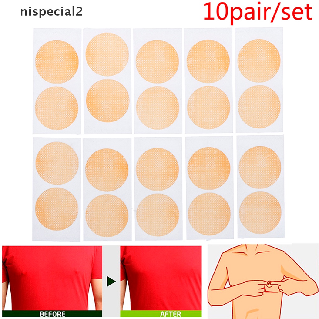 Set 2 Cặp / 10 Cặp Miếng Dán Ngực Dùng Một Lần Cho Nam