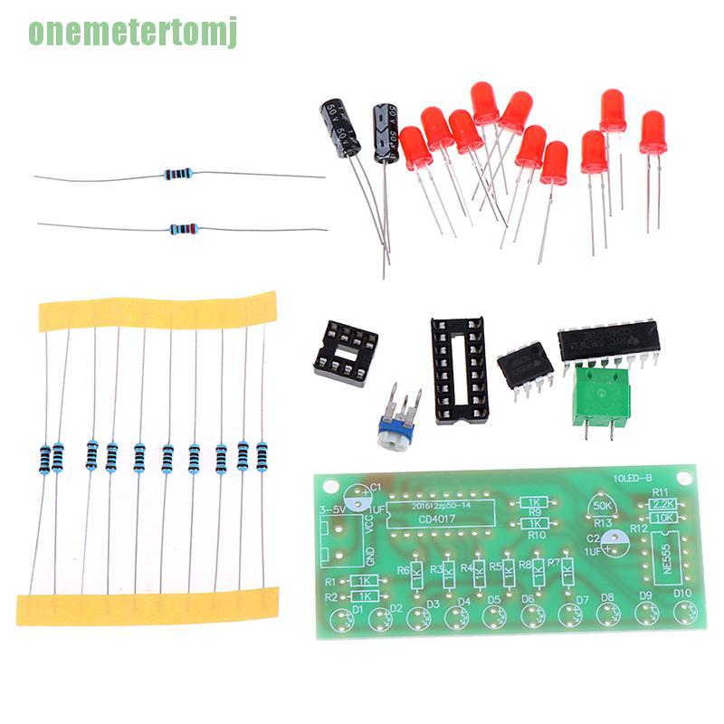 Bảng Mạch Đèn Led Tự Lắp Ráp Ne555 + Cd4017 Pcb