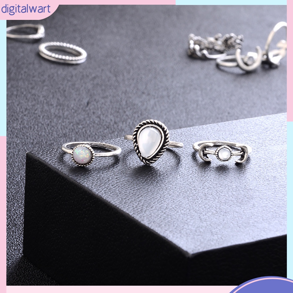 Set 14 nhẫn hợp kim kiểu dáng đa dạng thời trang cho nữ