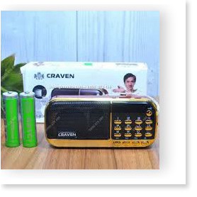 Loa Craven CR-836S , 836S Nghe Nhạc Thẻ Nhớ, USB, FM Chính Hãng Có Đèn PIN, Cắm Tai Nghe