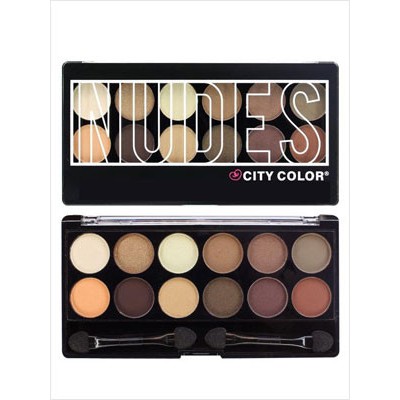 Phấn mắt City Color Nudes Eye Shadow Palette 12 ô tròn (AUTH)