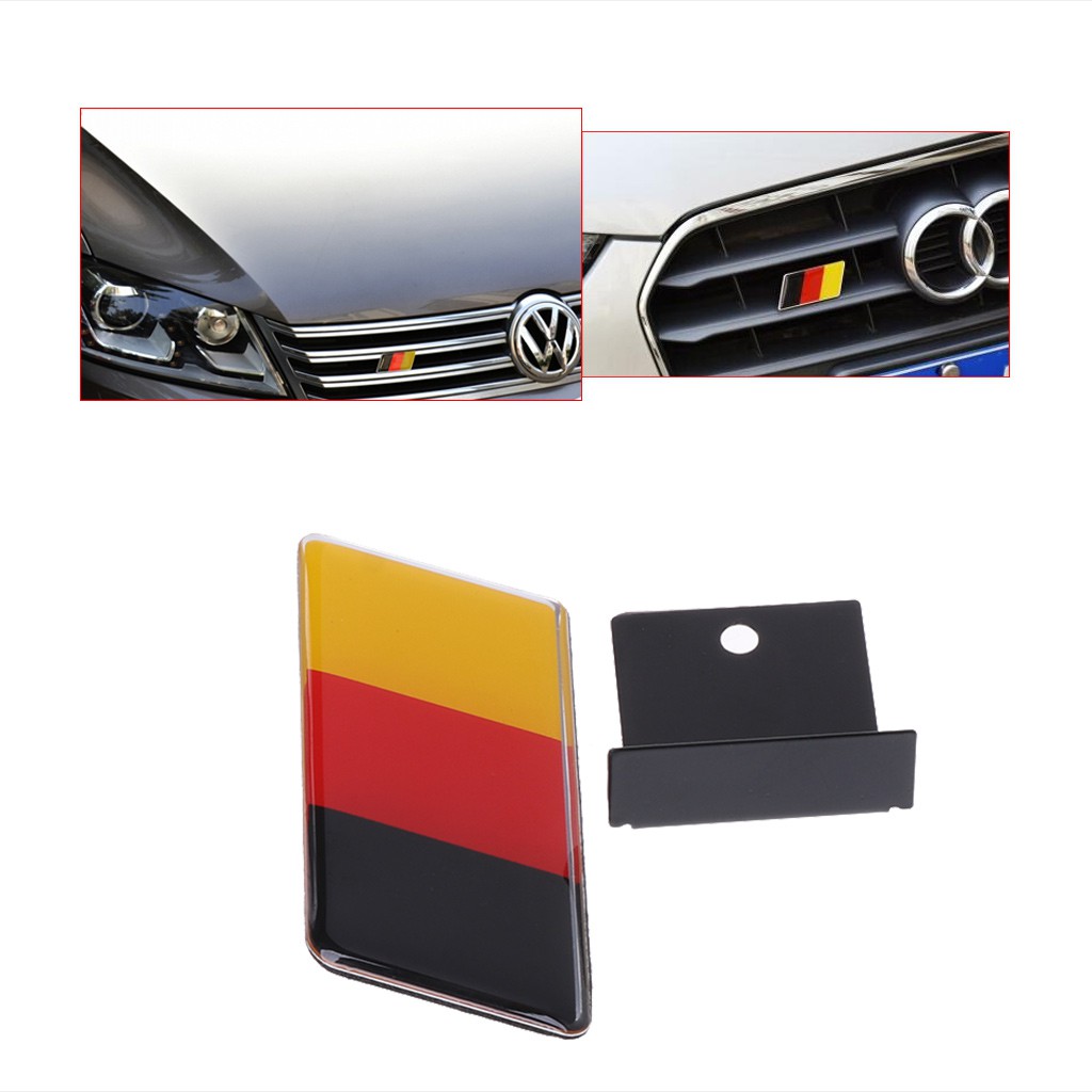 1 Huy Hiệu Trang Trí Hình Cờ Đức Cho Xe Volkswagen Golf Polo Audi