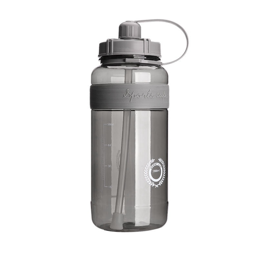 Bình nước dung tích 2000ml tích hợp ống hút