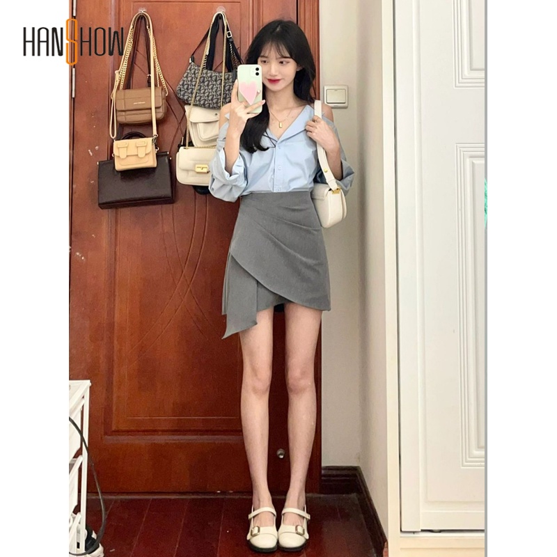 Set Chân Váy Và Áo Tay Dài Thời Trang Quyến Rũ Cho Nữ