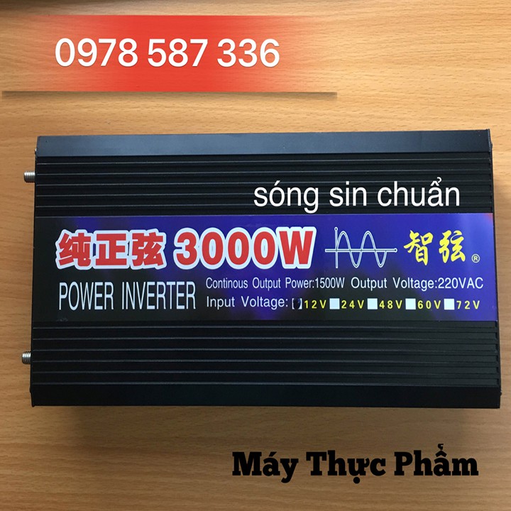 Bộ Chuyển Đổi Nguồn Điện 12V Lên 220V 3000W Sin Chuẩn