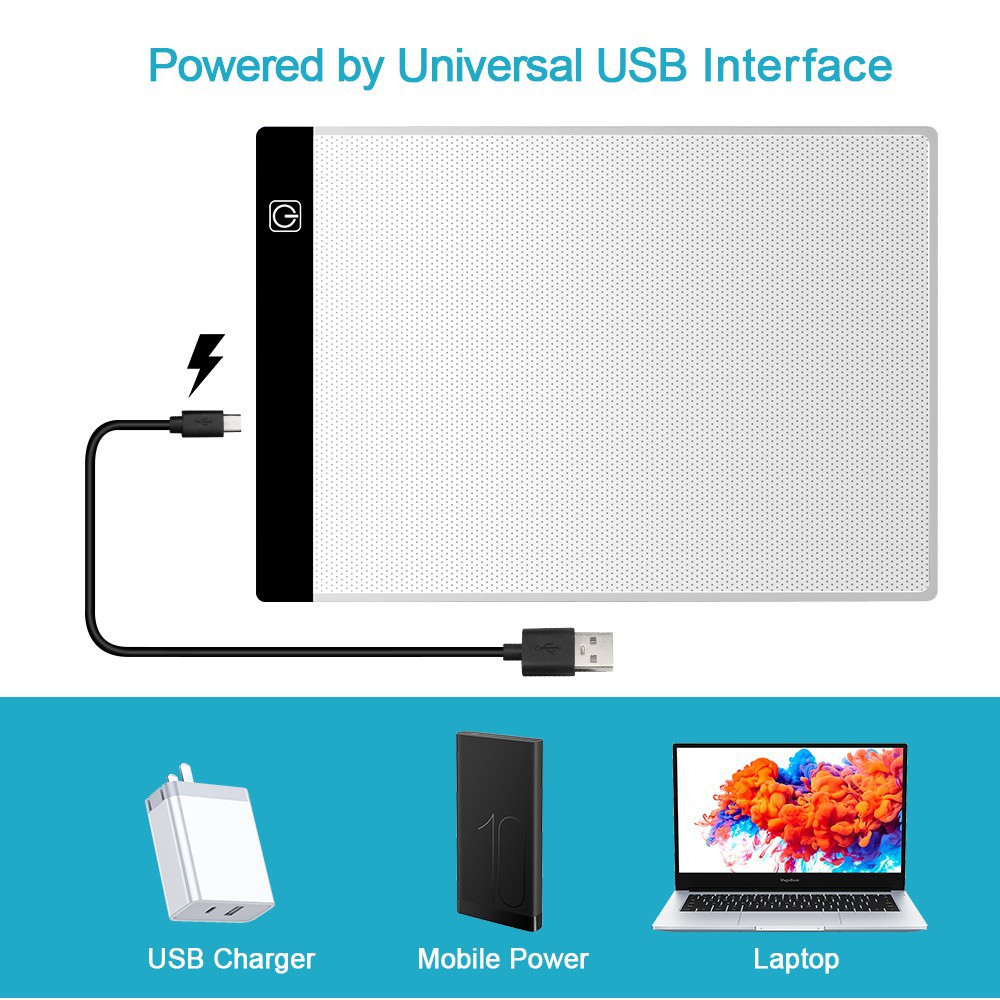 Bảng Vẽ Kỹ Thuật Số Rocketek A5 A4 LED USB Chất Lượng Cao