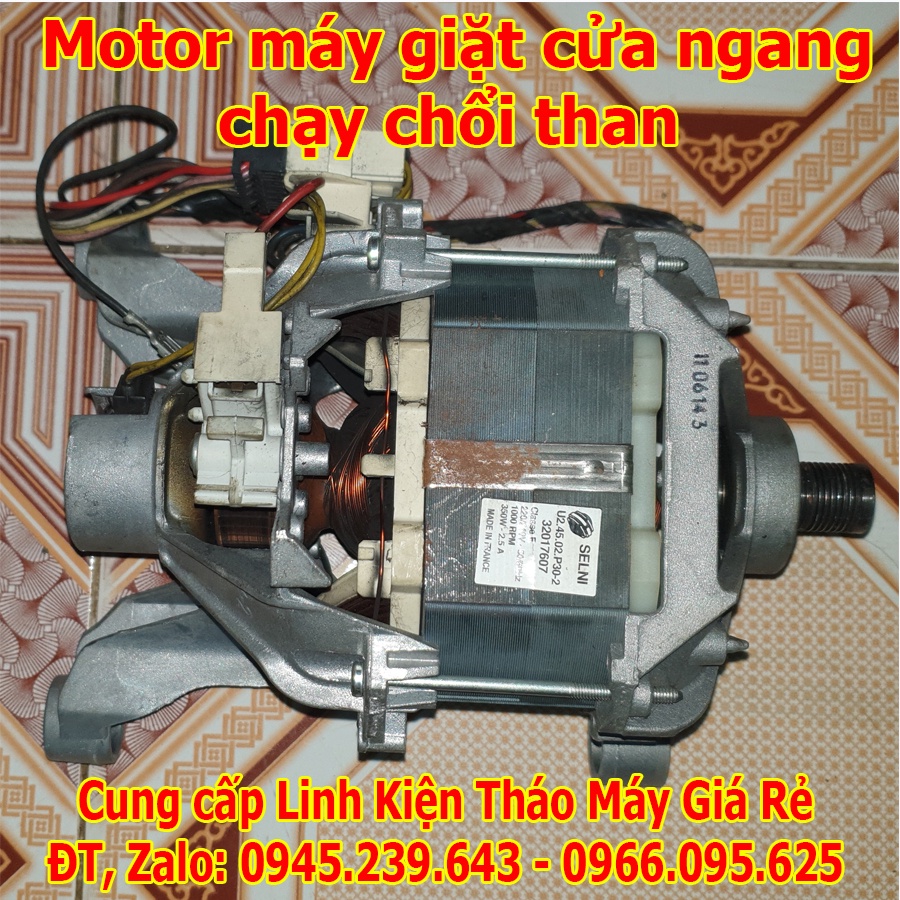 Motor máy giặt cửa ngang 32017607 Panasonic Electrolux chạy chổi than nặng 5kg