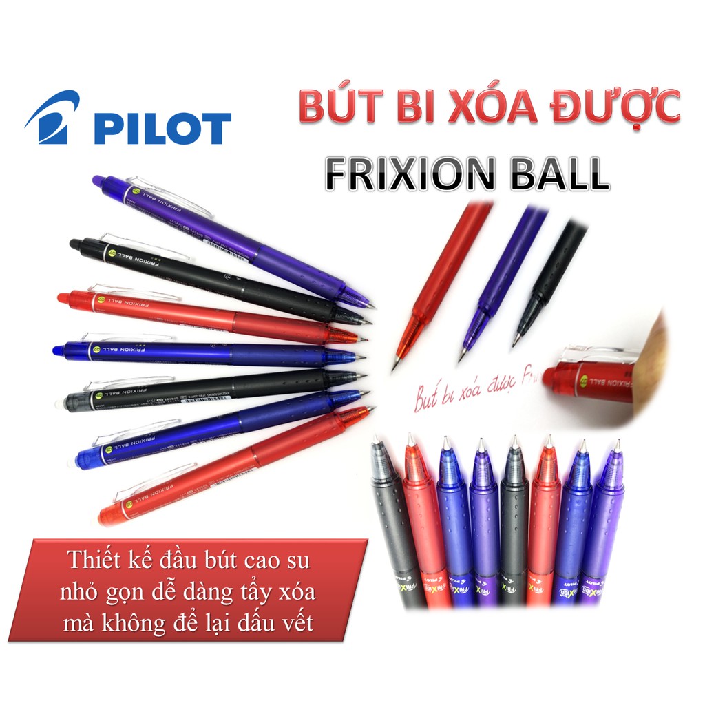Bút bi xóa được PILOT Frixion (Japan) ngòi 0.5/0.7mm