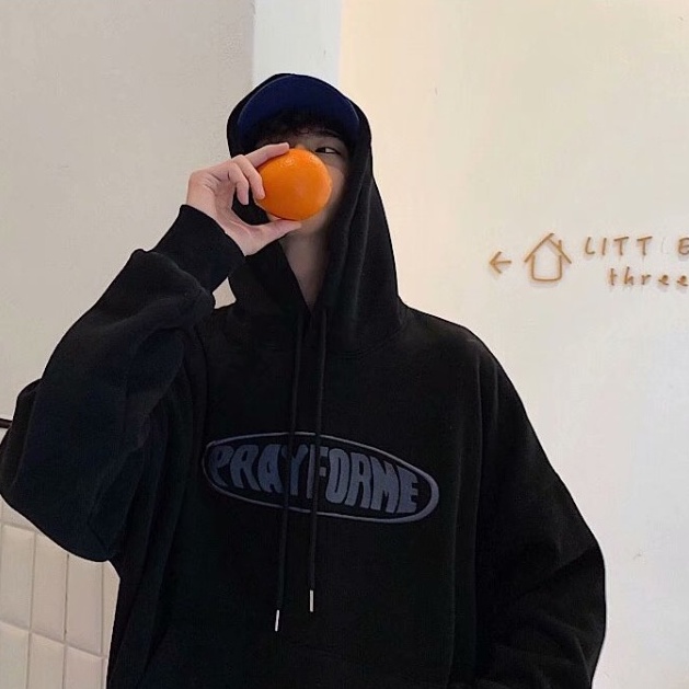 Áo Hoodie Dáng Rộng In Họa Tiết Đơn Giản Thời Trang Cho Nam Giới