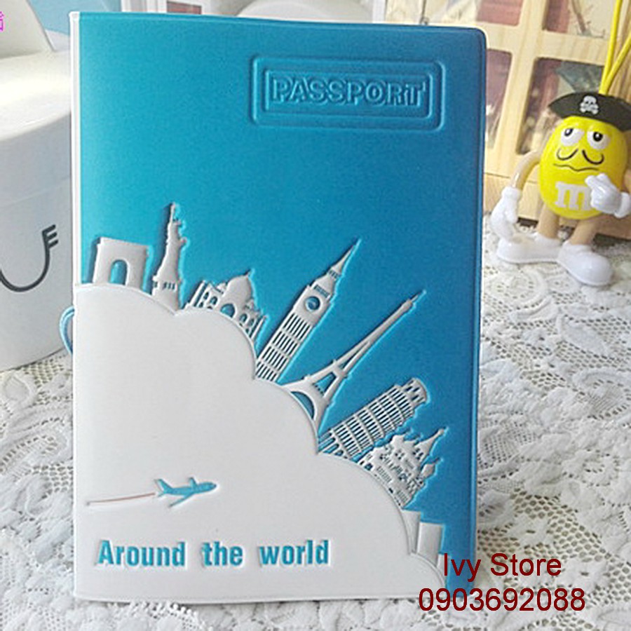 [HCM] Passport cover bọc hộ chiếu World Trip 3D PP16