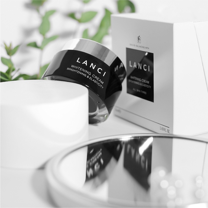Kem Lanci Whitening Cream Hàn Quốc 50ml bôi ban ngày dưỡng trắng da mặt sâu bên trong Mit Beauty