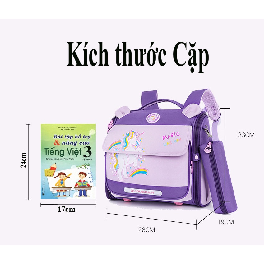 [Dòng Cao Cấp] Cặp sách đi học cho bé trai bé gái cấp 1 cấp 2 từ lớp 2- lớp 9 chống gù lưng, chống thấm nước