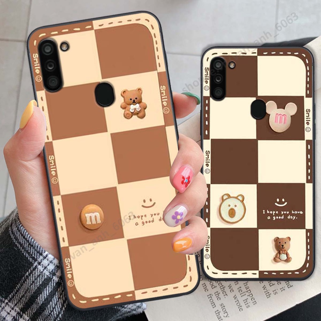Ốp lưng Samsung A11 / M11 hình gấu, kẹo dễ thương cute