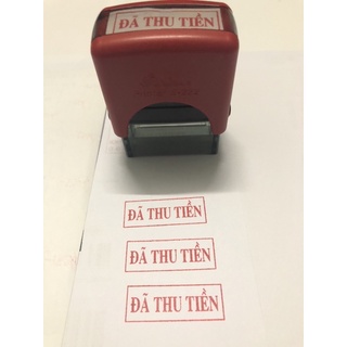 Con dấu đã thu tiền mực đỏ thông dụng