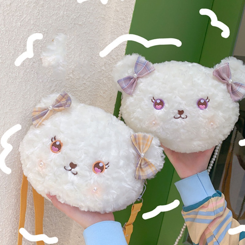 Túi Đeo Chéo Đựng Điện Thoại Mềm Mại Họa Tiết Hoạt Hình Phong Cách Lolita Nhật Bản