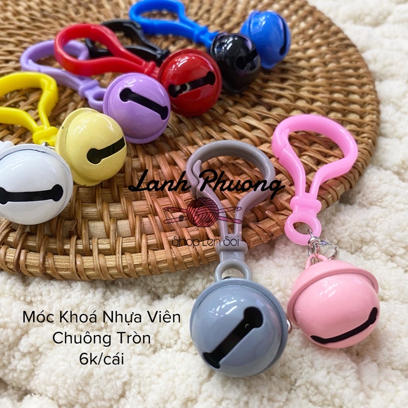 Móc Khoá Nhựa Viên Chuông Tròn (lẻ 1 cái)