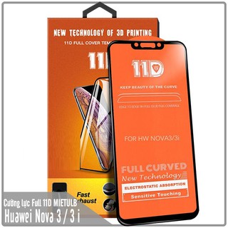 Cường lực 11d huawei nova 3/ nova 3i full màn full keo