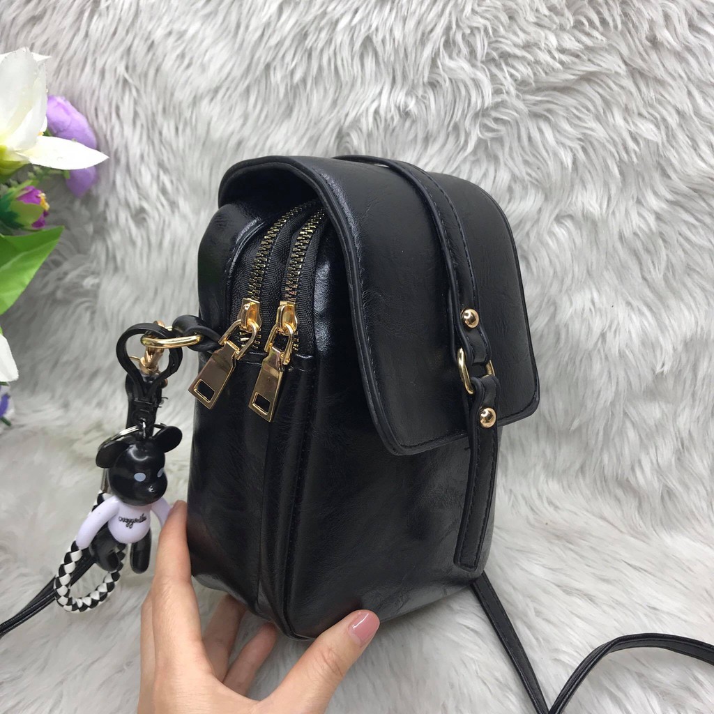 TÚI ĐIỆN THOẠI THỜI TRANG TÚI ĐEO CHÉO NỮ HADAS PHONG CÁCH HÀN QUỐC HÀNG LOẠI 1 (TẶNG GẤU) TDTGAU + ảnh thật