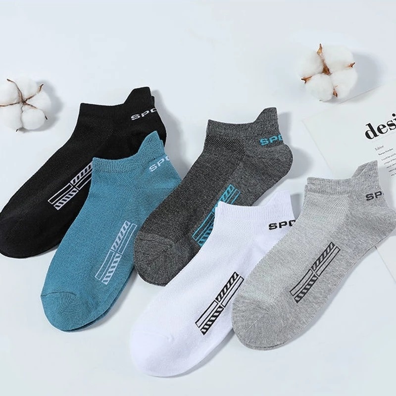 Vớ Thể Thao Cổ Thấp Chất Liệu Cotton Mỏng Nhanh Khô Thời Trang Mùa Hè Cho Nam