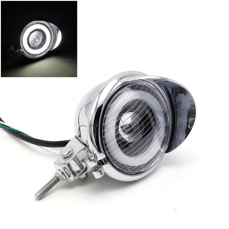 Đèn Pha LED Mắt Thiên Thần 12V Độ Sáng Cao Cho Xe Mô Tô