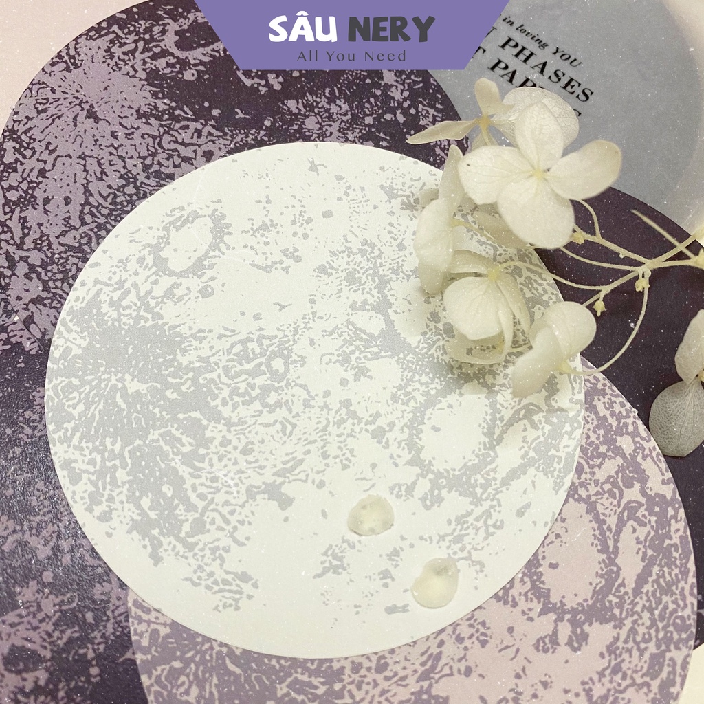Sâu Nery - Set 6 tờ note hình tròn chủ đề mặt trăng by Jieyanow