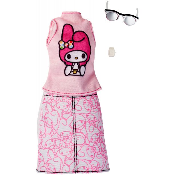 Thời Trang Búp Bê Barbie x Hello Kitty Melody Fashion Complete Look Set Quần Áo Thời Trang Barbie