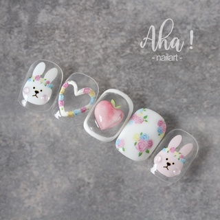 Sticker 3D Bé Thỏ - Hình Dán Móng Aha! 010