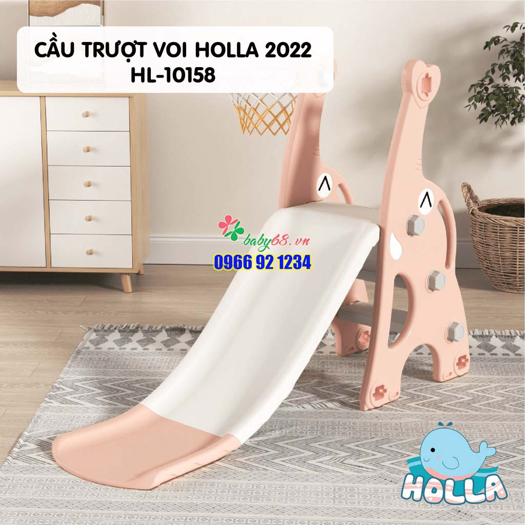 Cầu trượt voi Holla 2022 HL-10158 | Cầu trượt cho bé Holla chính hãng an toàn chắc chắn cho bé vừa học, vừa vui chơi