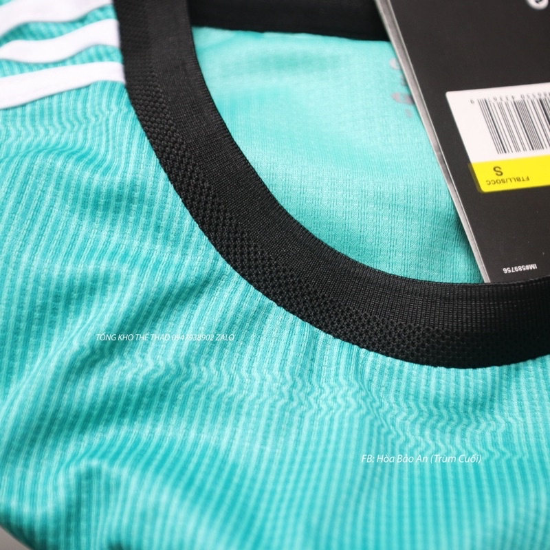 Bộ quần áo đá banh CLB Realmadrid màu xanh ngọc hàng cao cấp thailand