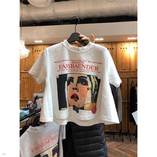 CC~Áo Croptop Ngắn Tay In Họa Tiết Hoạt Hình Xinh Xắn Dành Cho Nữ