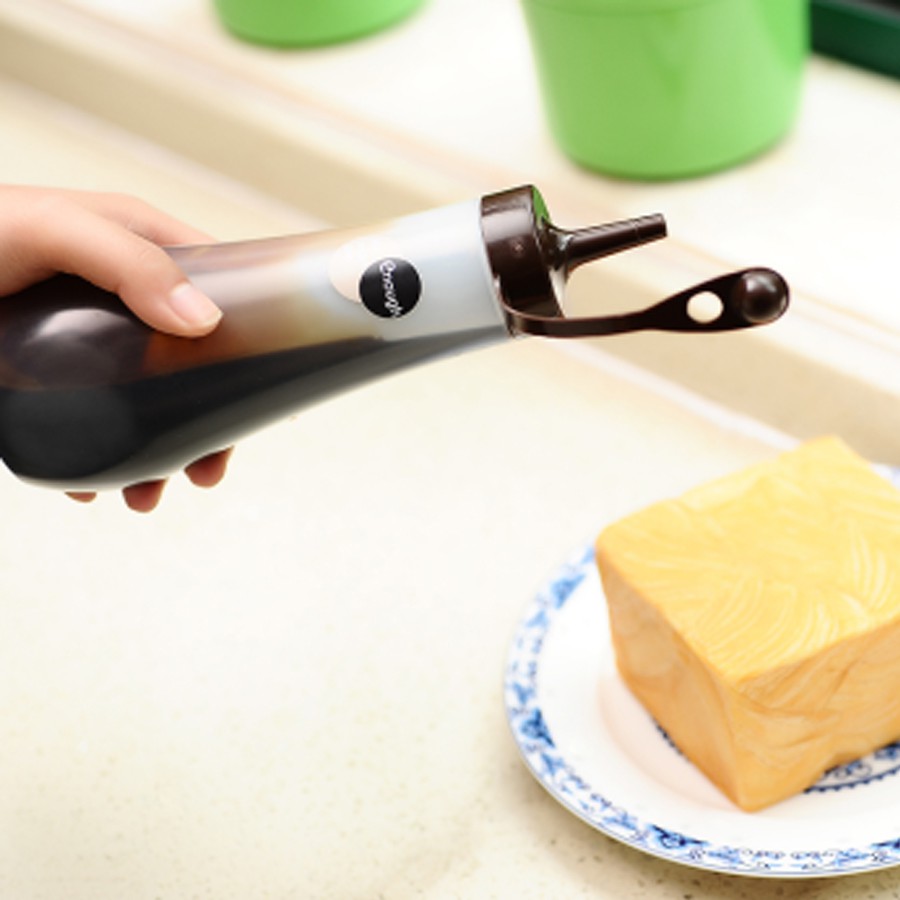 [Hỏa tốc HCM] Bình đựng gia vị, nước sốt, nước tương Enough (Màu nâu) - Nội địa Nhật Bản