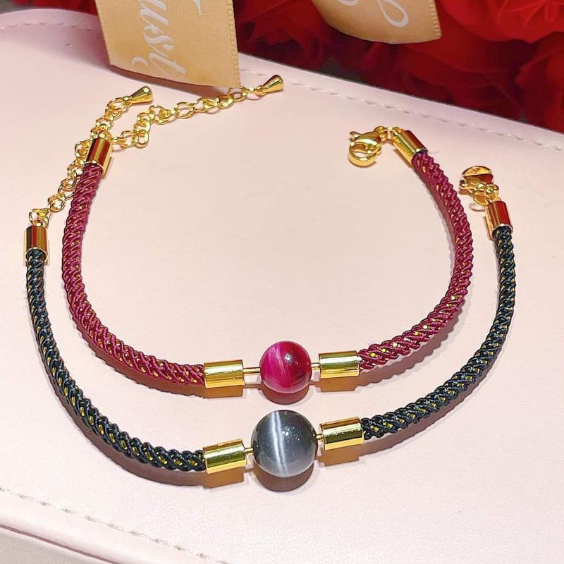 VÒNG TAY XỎ CHARM HẠT ĐÁ LU THỐNG CỰC XINH