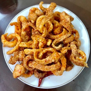 Da heo cháy tỏi xốc muối ớt (không chiên)