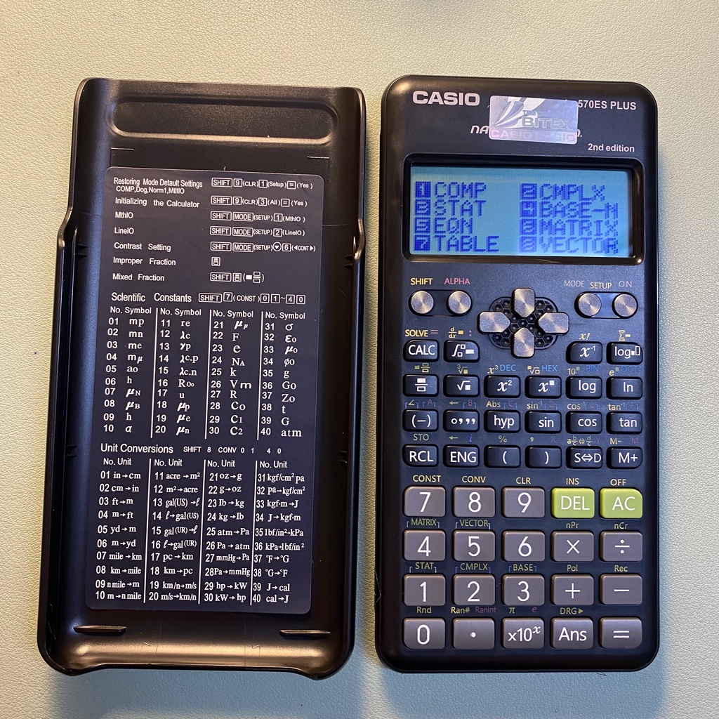Máy tính Casio FX 580VNX, được các học sinh giỏi tin dùng, tem chống giả Bitex, bảo hành 7 năm