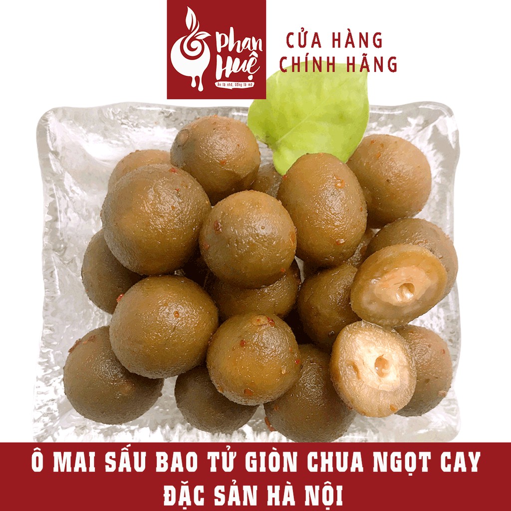 Ô mai xí muội sấu bao tử giòn chua ngọt cay Phan Huệ 100g 300g 500g giảm ho rát họng đặc sản Hà Nội