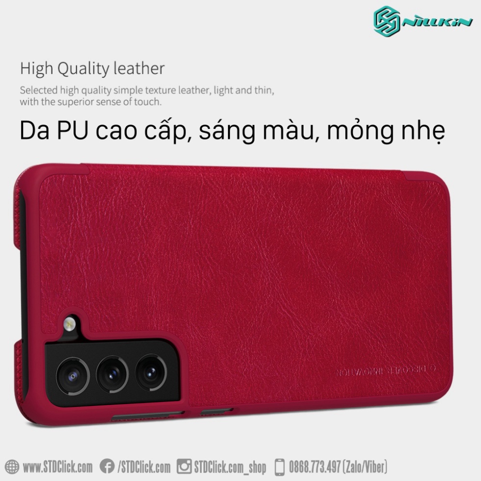 BAO DA SAMSUNG GALAXY S21 FE 5G NILLKIN QIN CHÍNH HÃNG - HÀNG CHUẨN