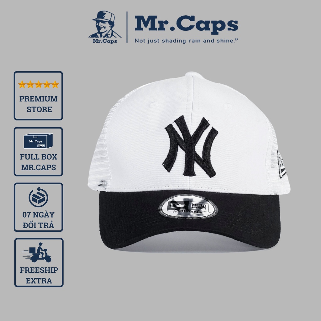 Mũ lưỡi trai kết lưới hiệu NY - Nón thời trang VNXK cao cấp kiểu dáng thể thao form unisex dành cho nam nữ của Mrcaps